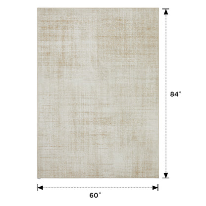 Joydeco Living Room Rug, Non Slip Machine Washable Vintage Runner Rug, Low Pile Lightweight Chenille Print Rugs for Entryway, Hallway, Bedroom, Kitchen and Corridor