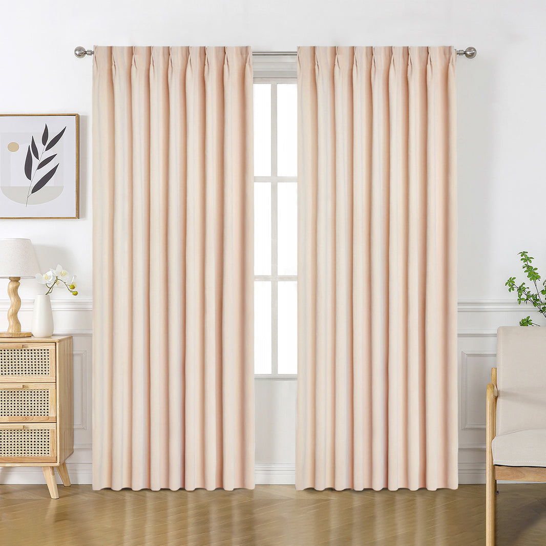 Joydeco Velourette Chenille Blackout Curtains