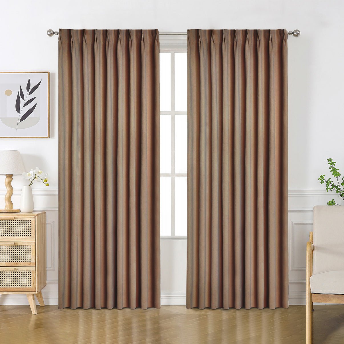 Joydeco Velourette Chenille Blackout Curtains