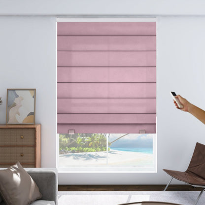Joydeco Custom Motorization Blackout Roman Shades