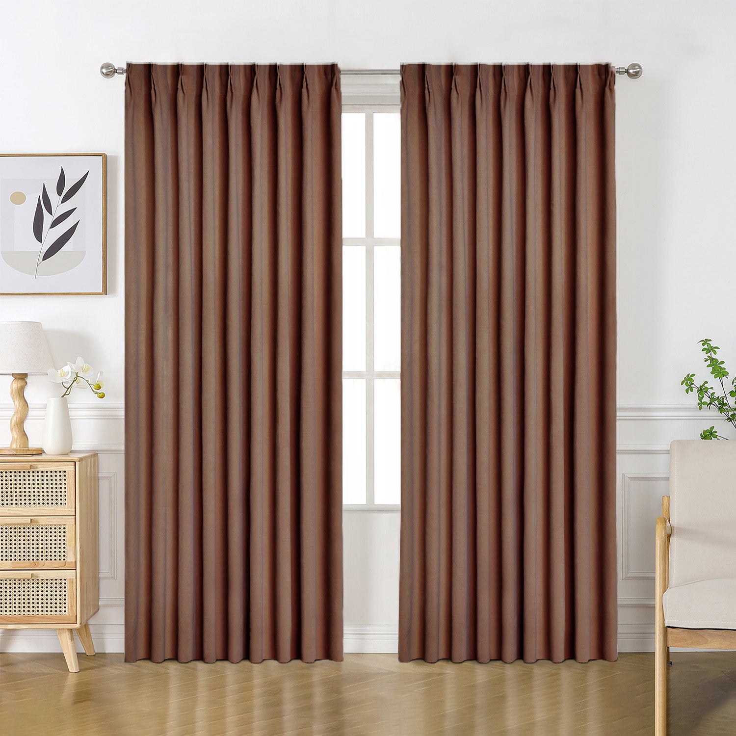 Joydeco Velourette Chenille Blackout Curtains