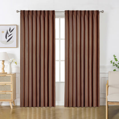 Joydeco Velourette Chenille Blackout Curtains