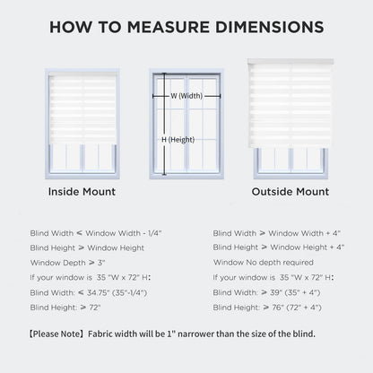 Joydeco Cordless Zebra Blinds for Windows, Dual Layer Light Control Window Blinds with Light-Proof Aluminum Cover, Free-Stop Roller Shades for Home & Office