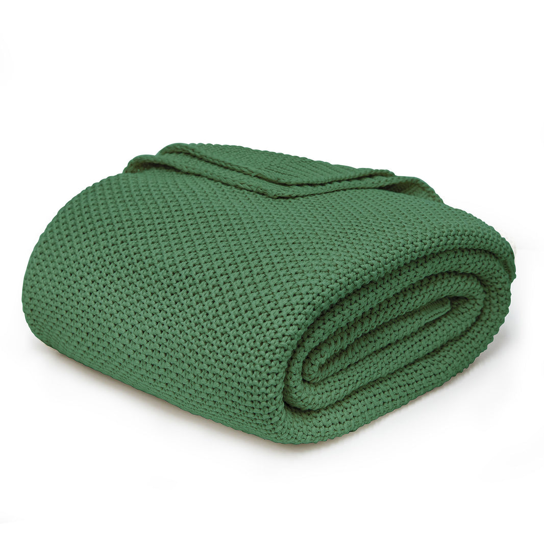 Manta de punto trenzado grueso Joydeco, ligera, 100 % algodón, suave y acogedora, para sofá cama o sofá, rústica y transpirable, ideal como regalo para mujeres y hombres. 