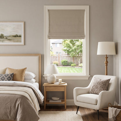 Langley Double-Sided Chenille Room Darkening Roman Shade