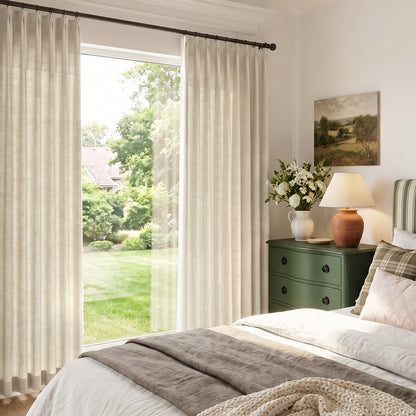 Cedar Linen Blend Light Filtering Curtain
