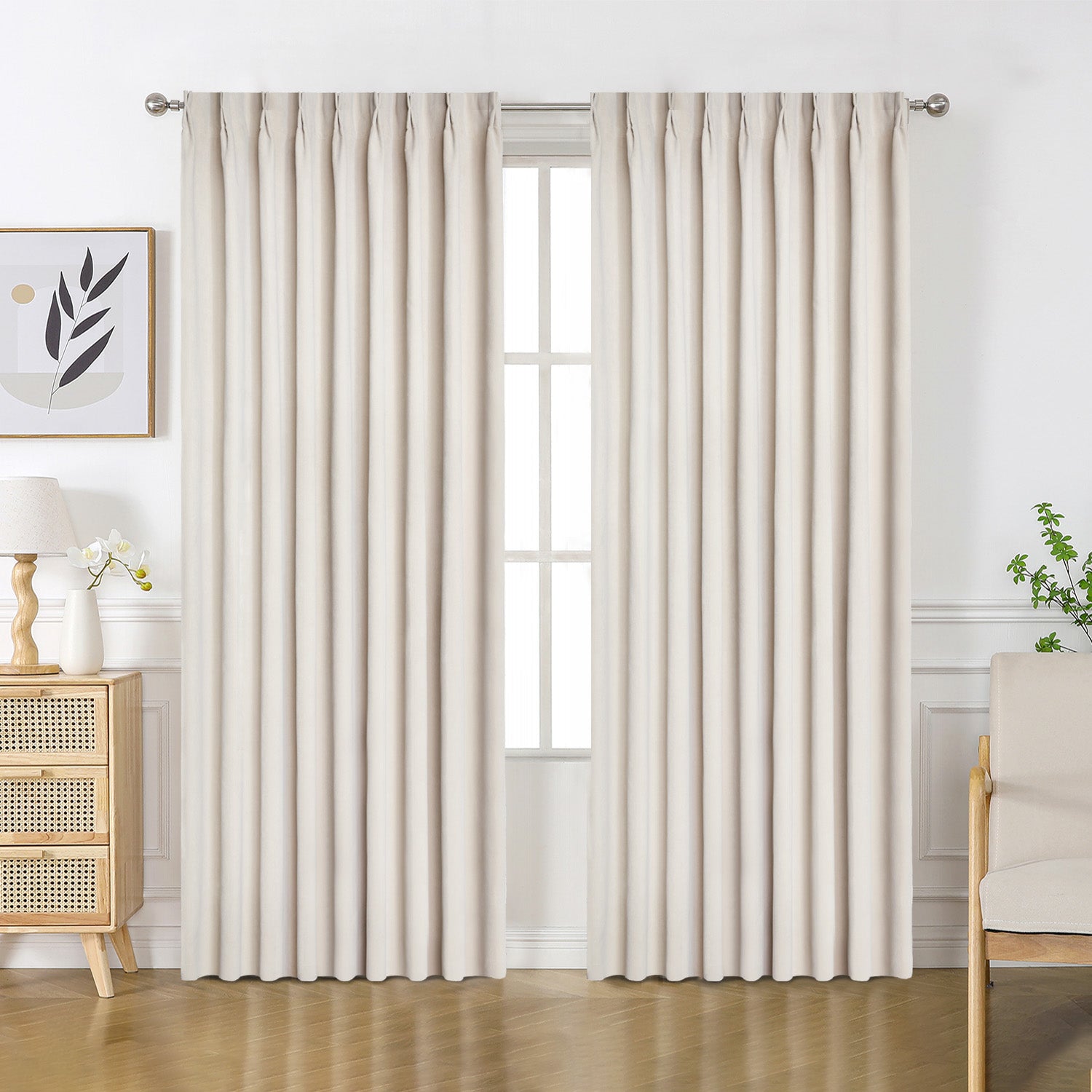 Joydeco Velourette Chenille Blackout Curtains