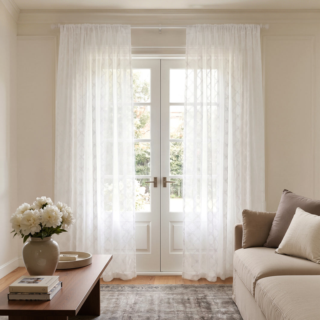 Cortinas de lino personalizadas con filtro de luz Joydeco