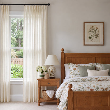 Hazel Linen Blend Sheer Curtain