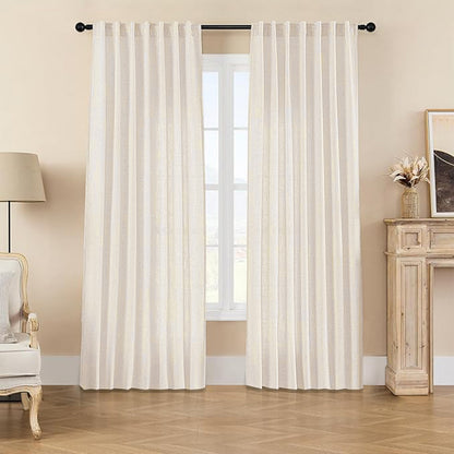 Rideaux filtrant la lumière en lin sur mesure Joydeco