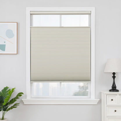 Custom No-Drill Honeycomb Shades - Cordless Blackout Blinds with Top Down Bottom Up Feature for Thermal and Noise Insulation