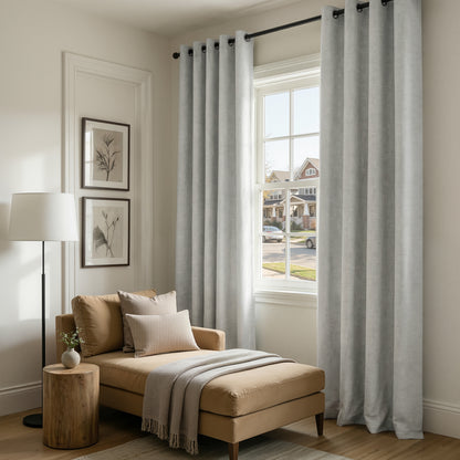 Cortinas opacas de lino personalizadas Joydeco