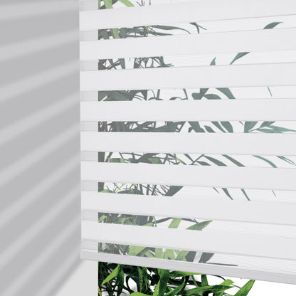 Joydeco Cordless Zebra Blinds (Pro), Dual Layer Light Control Zebra Blinds for Windows, Light-Proof Aluminum Cover, Free-Stop Roller Shades for Home & Office