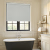 Ashby grey plain-weave blackout roller shade for custom window treatments