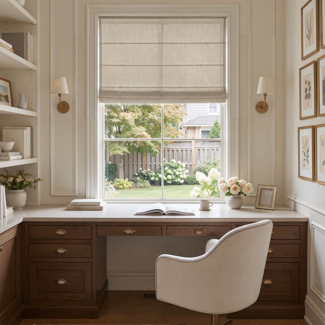 Cortinas opacas de lino Joydeco Flaxaline