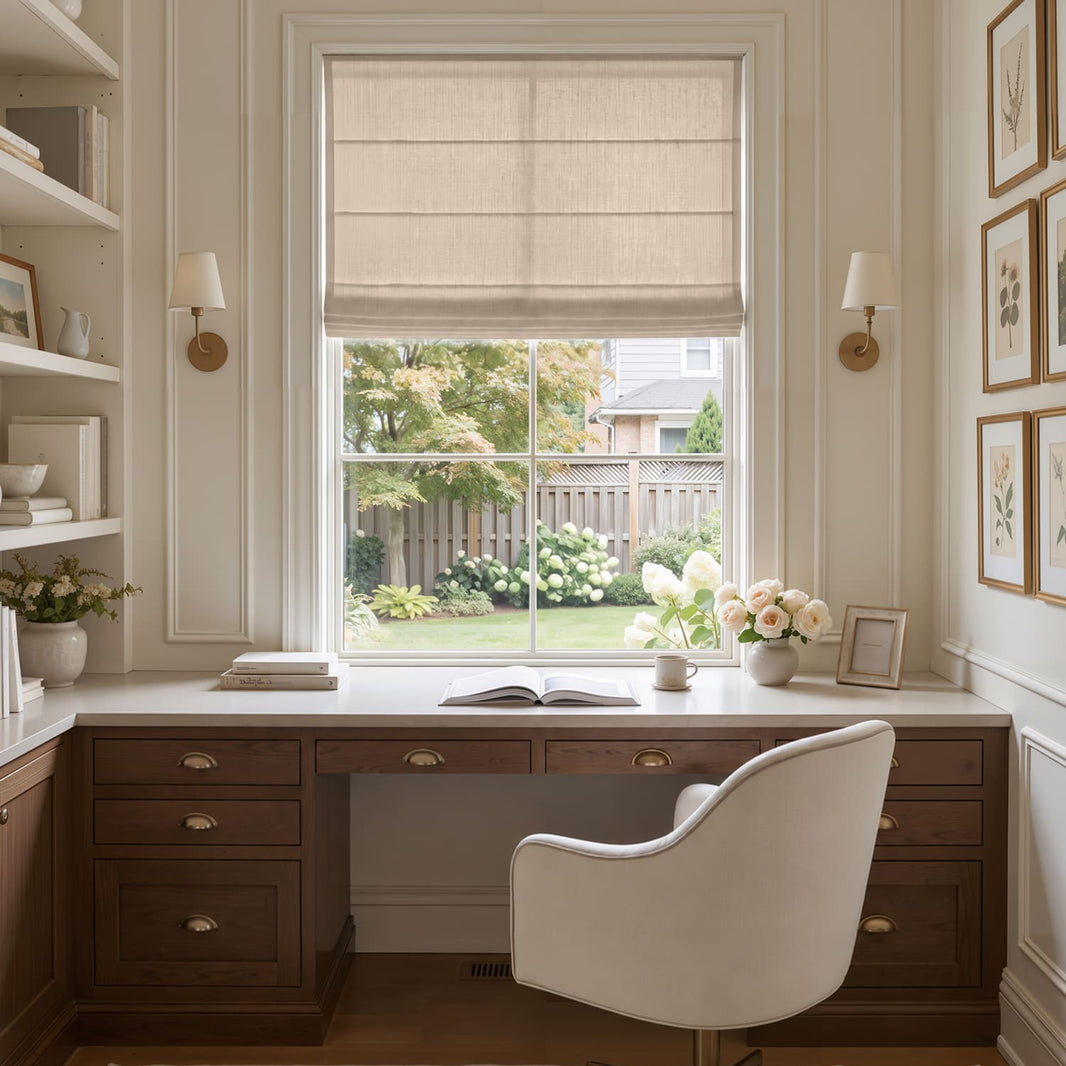 Cortinas opacas de lino Joydeco Flaxaline