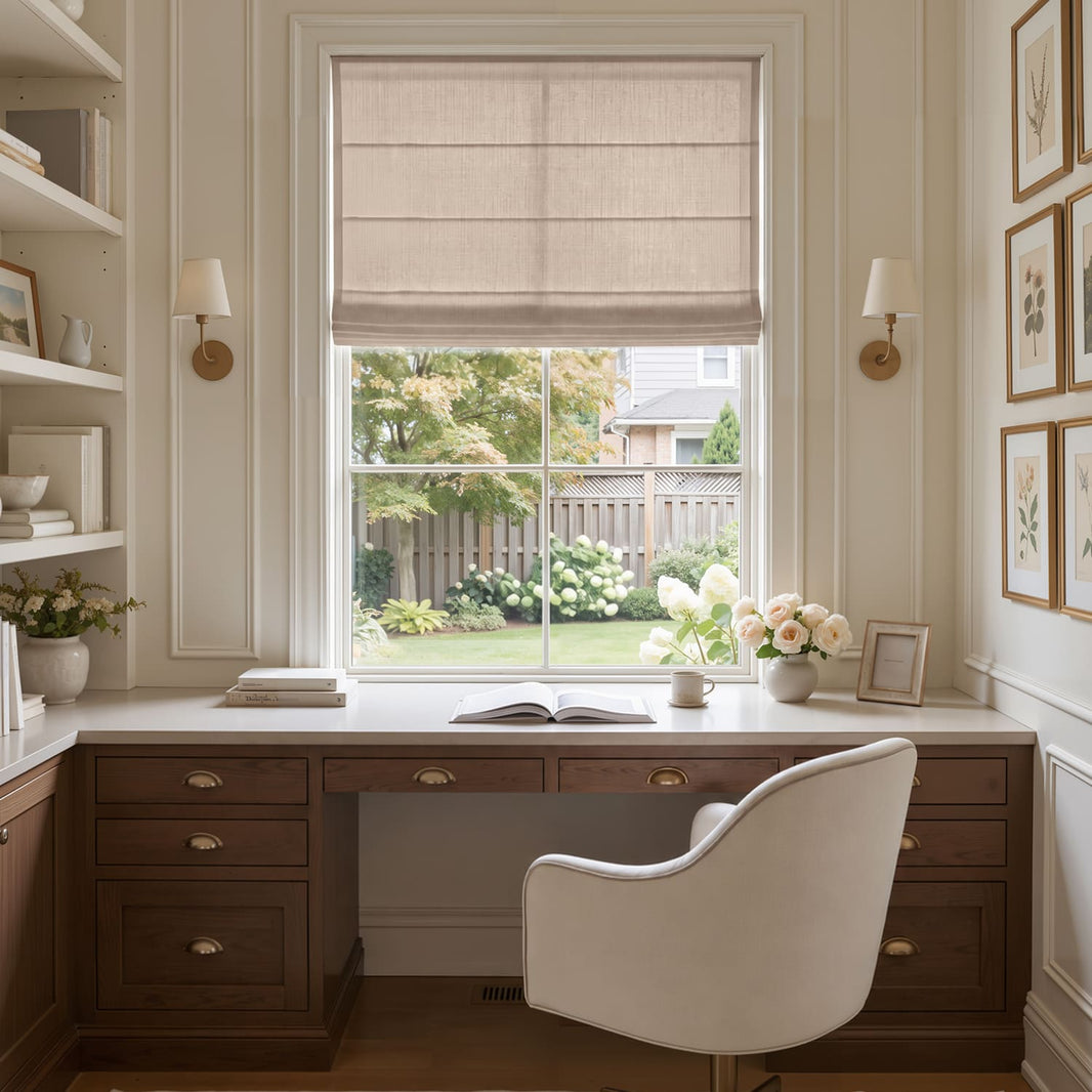 Cortinas opacas de lino Joydeco Flaxaline