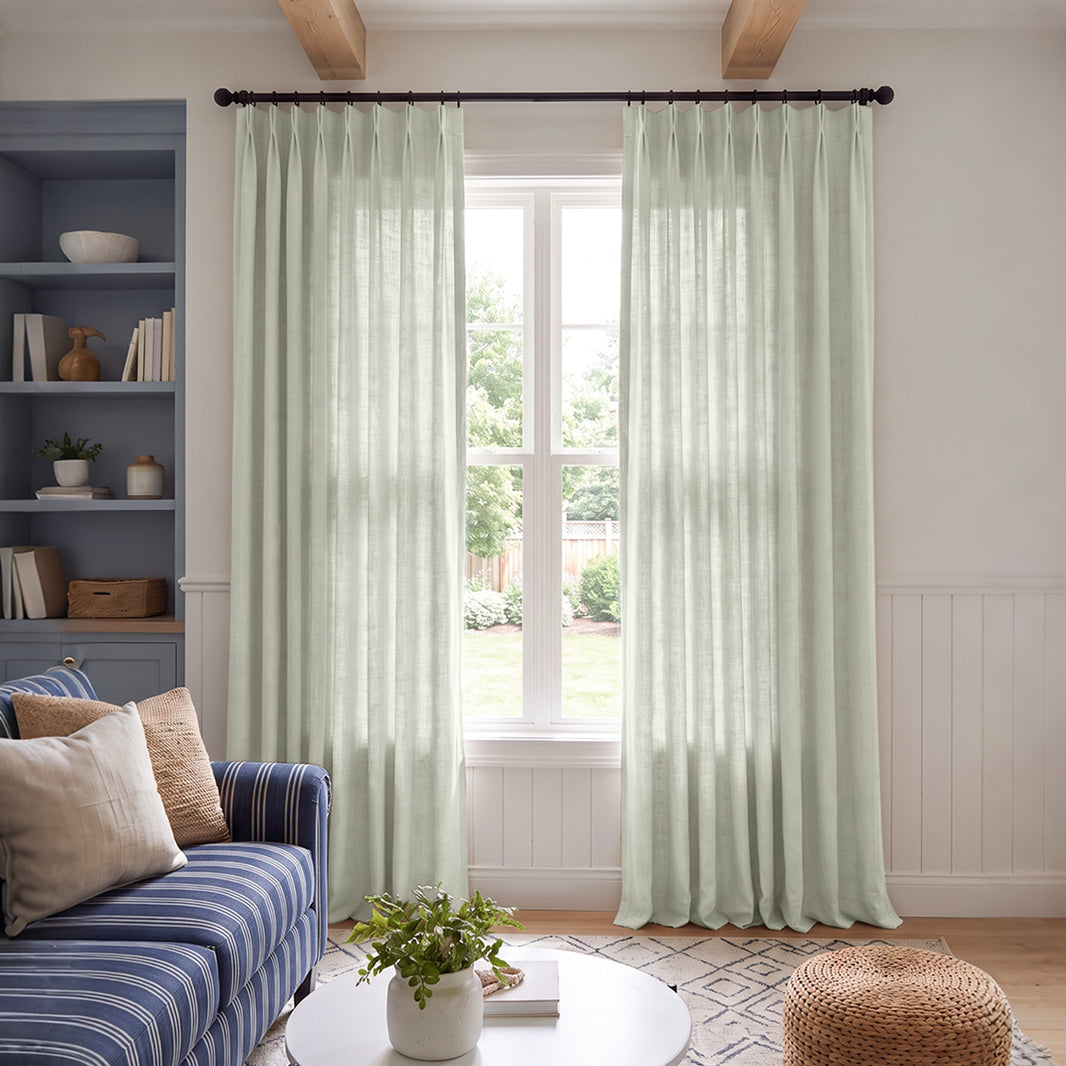 Cedar Linen Blend Light Filtering Curtain