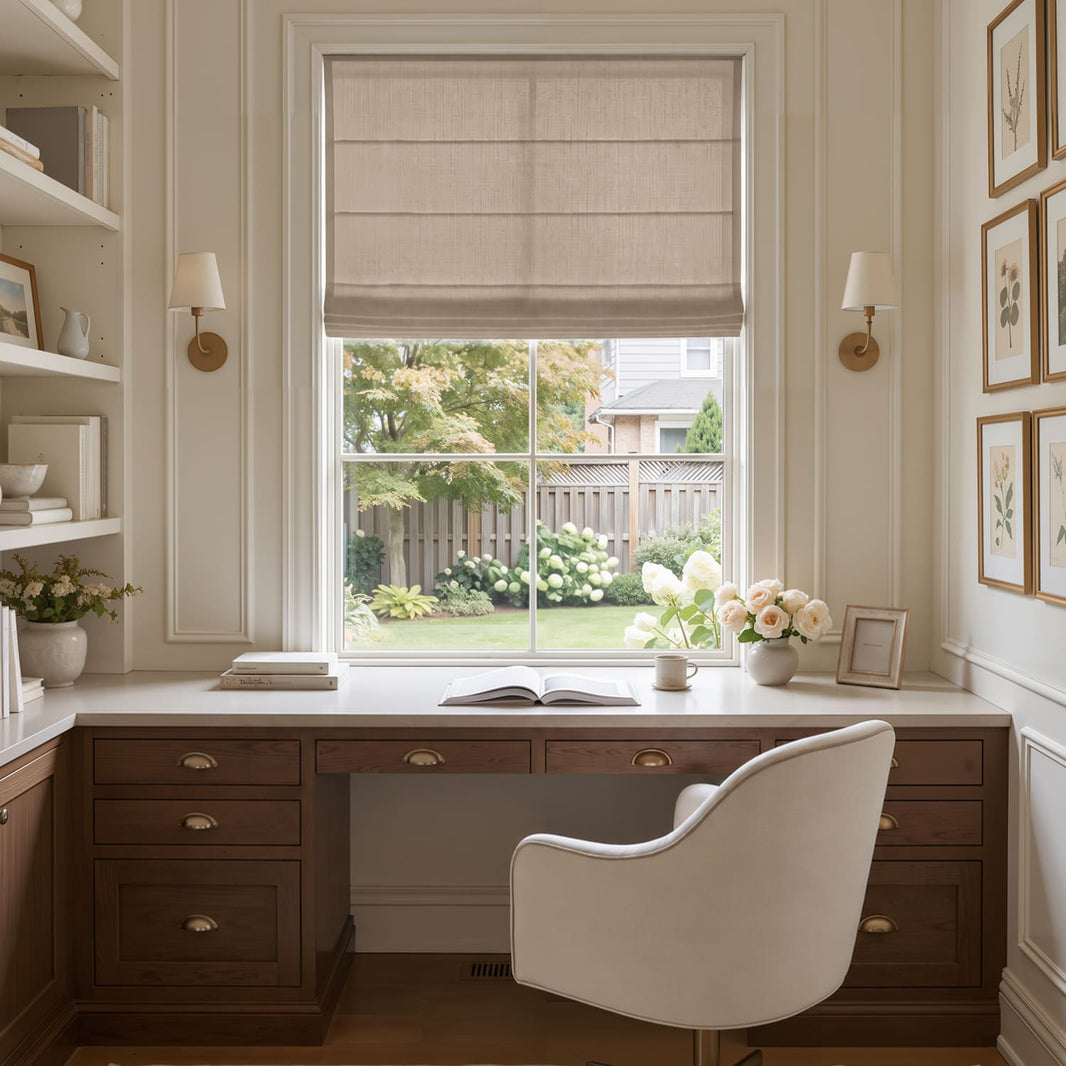 Cortinas opacas de lino Joydeco Flaxaline