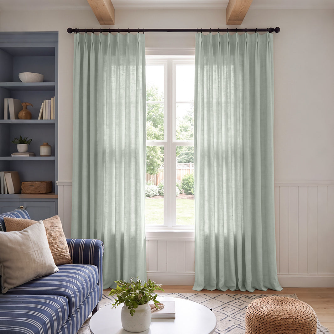 Cedar Linen Blend Light Filtering Curtain