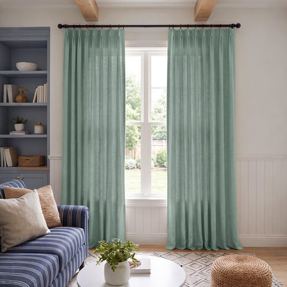 Cedar Linen Blend Light Filtering Curtain