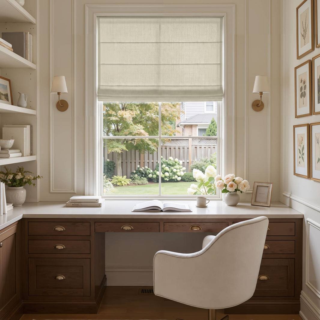 Cortinas opacas de lino Joydeco Flaxaline
