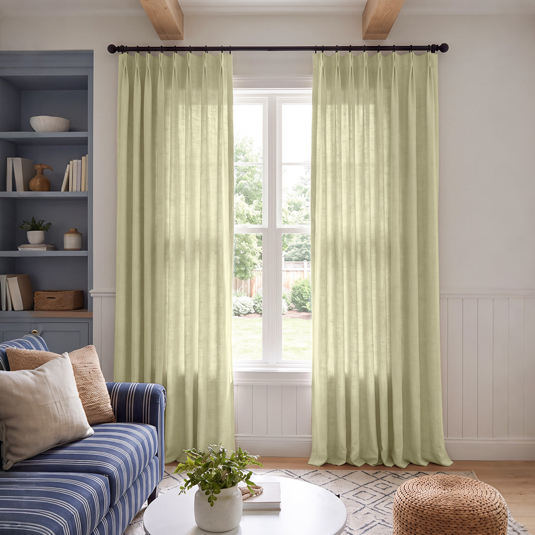 Cedar Linen Blend Light Filtering Curtain