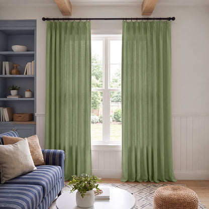 Cedar Linen Blend Light Filtering Curtain