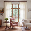 Terrace Crosshatch Linen Look Light Filtering Curtain