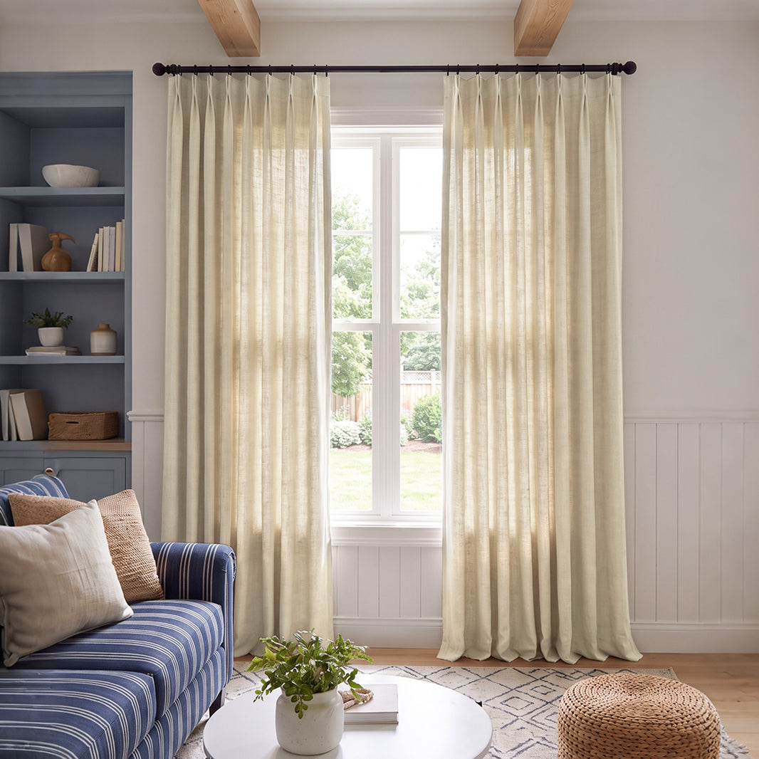 Cedar Linen Blend Light Filtering Curtain