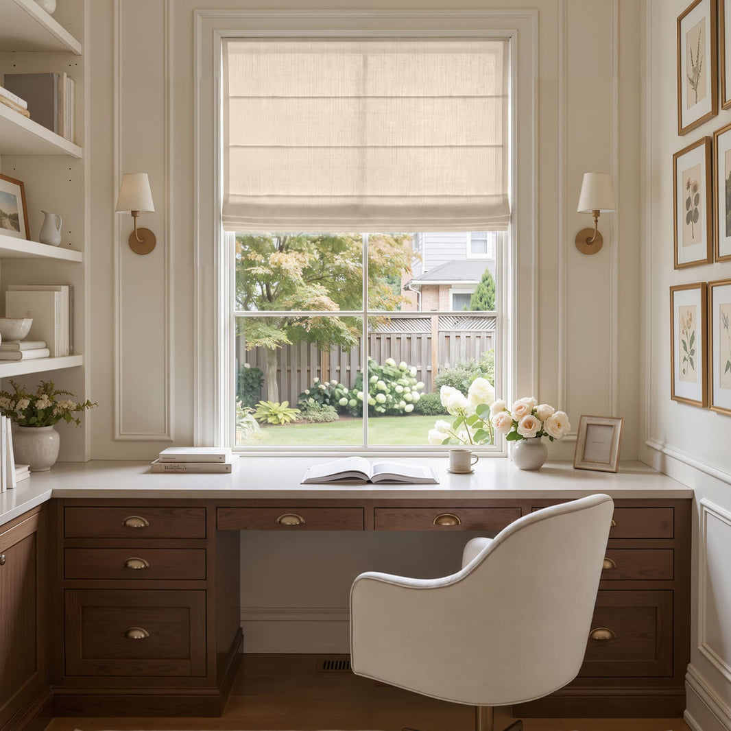 Cortinas opacas de lino Joydeco Flaxaline