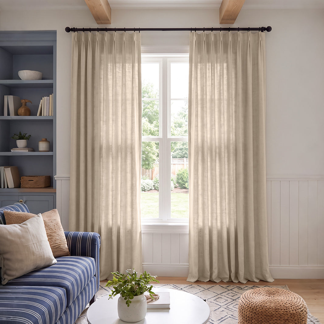 Cedar Linen Blend Light Filtering Curtain