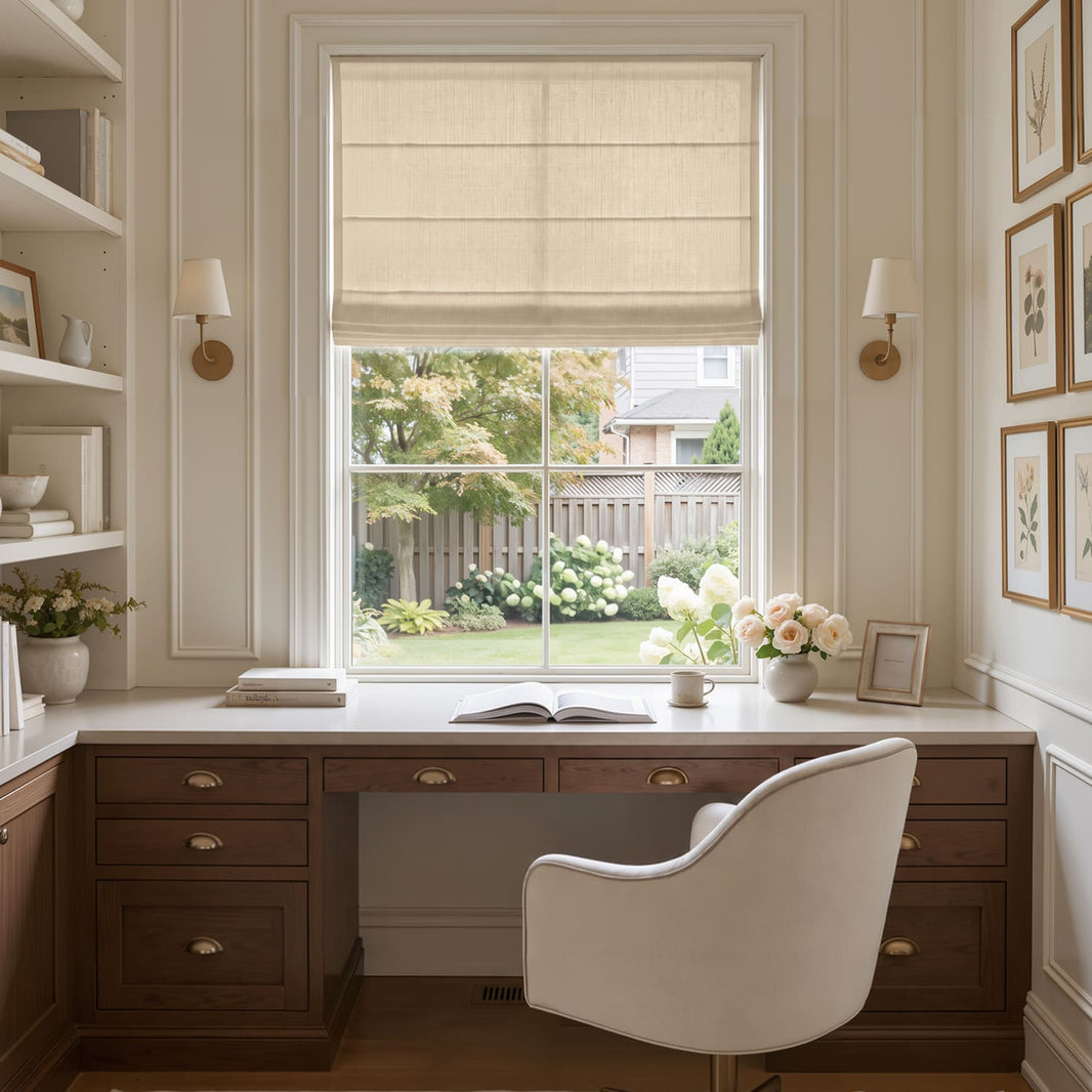 Cortinas opacas de lino Joydeco Flaxaline