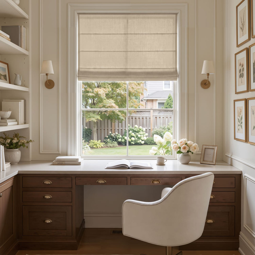 Cortinas opacas de lino Joydeco Flaxaline