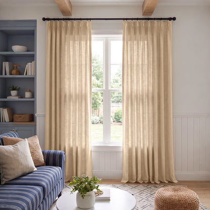 Cedar Linen Blend Light Filtering Curtain