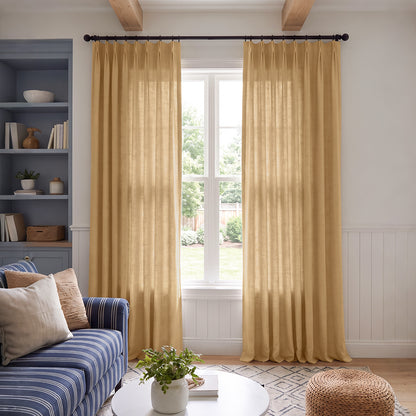 Cedar Linen Blend Light Filtering Curtain