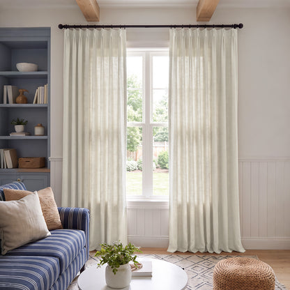 Cedar Linen Blend Light Filtering Curtain