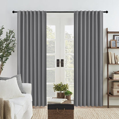 Joydeco Blackout Curtains 96 Inch Length 2 Panels Set for Bedroom-Royal Blue