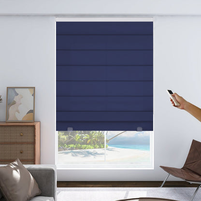 Joydeco Custom Motorization Blackout Roman Shades