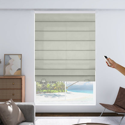 Joydeco Custom Motorization Blackout Roman Shades