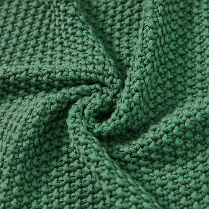 Joydeco Chunky Cable Knit Throw Blanket, Lightweight 100% Cotton Soft Cozy Throw Twin Blanket for Couch Bed and Sofa, Rustic Breathable Farmhouse Blanket Gift for Women Men