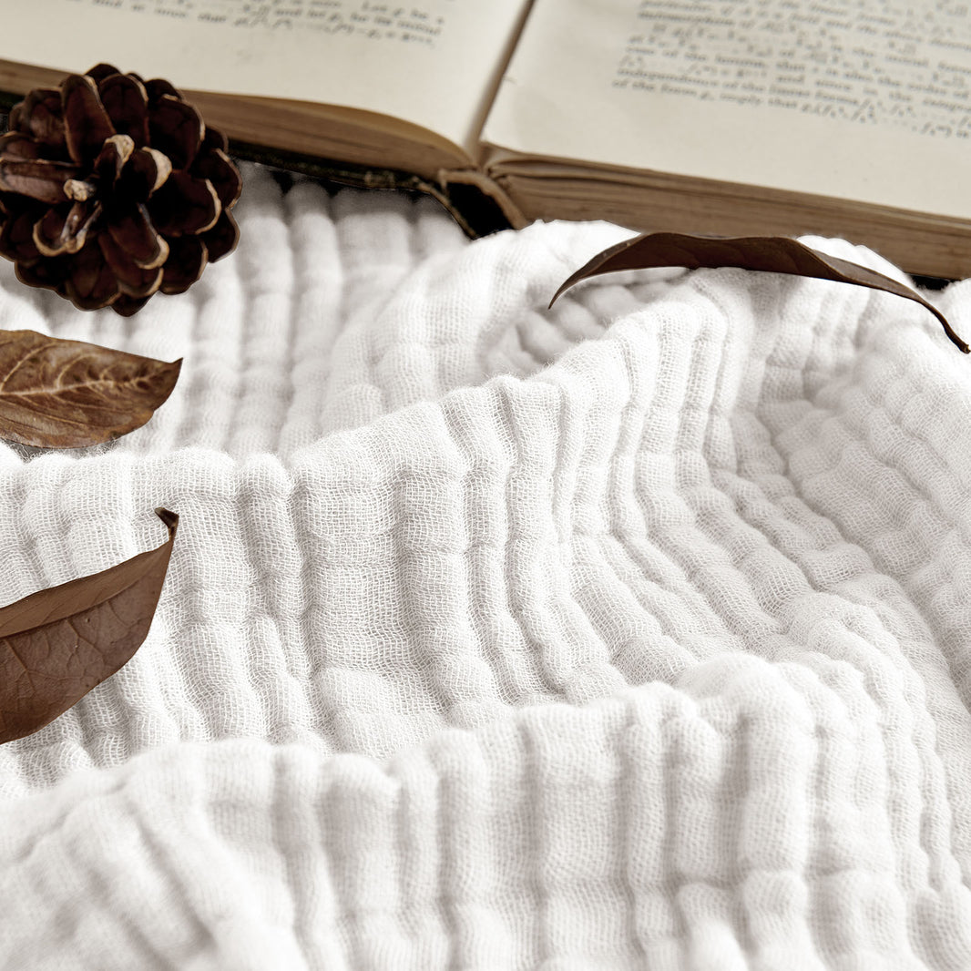 Manta de muselina 100 % algodón Joydeco para sofá cama y sofá, de 4 capas, ligera y transpirable, de gasa suave para todas las estaciones, manta de algodón de lujo para regalo. 