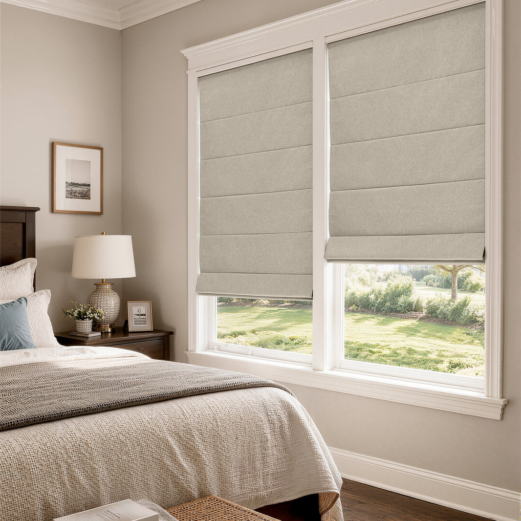 Palmer Textured 100% Blackout Roman Shade