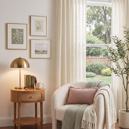 Hazel Linen Blend Sheer Curtain