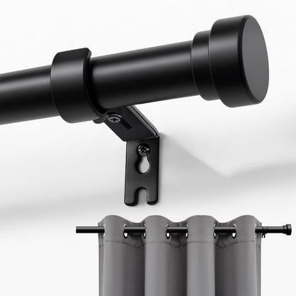 Joydeco Adjustable Heavy Duty Curtain Rod, 32-120 Inch, 1" Diameter, with Decorative Resin Finials