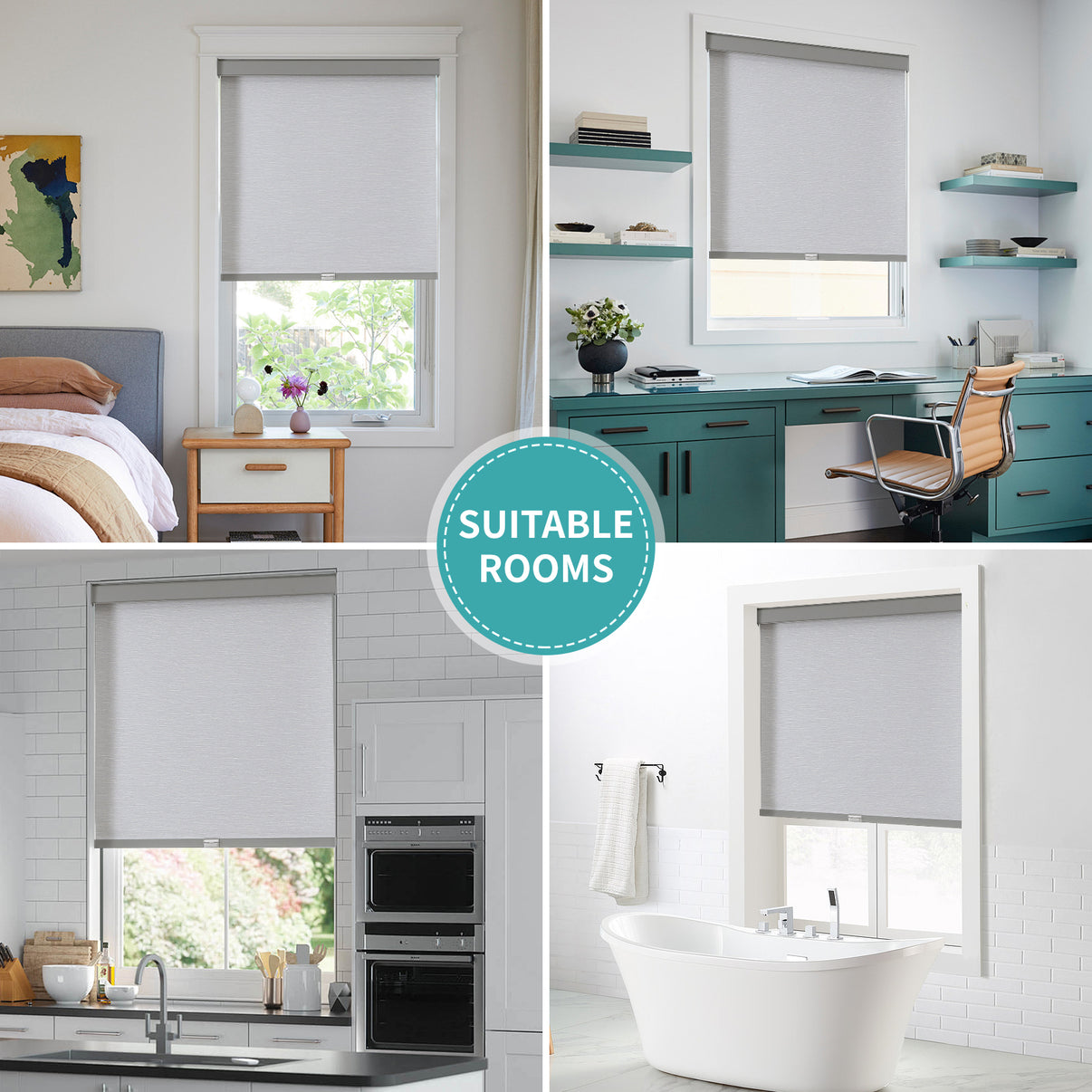 Free-Stop Cordless Blackout Roller Shades