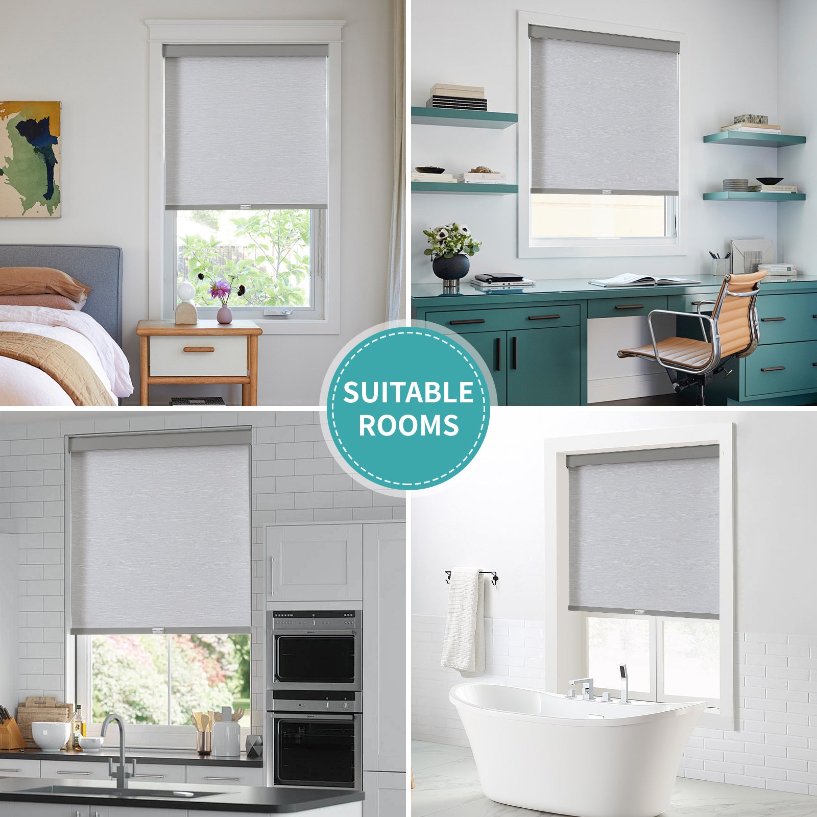 Free-Stop Cordless Blackout Roller Shades