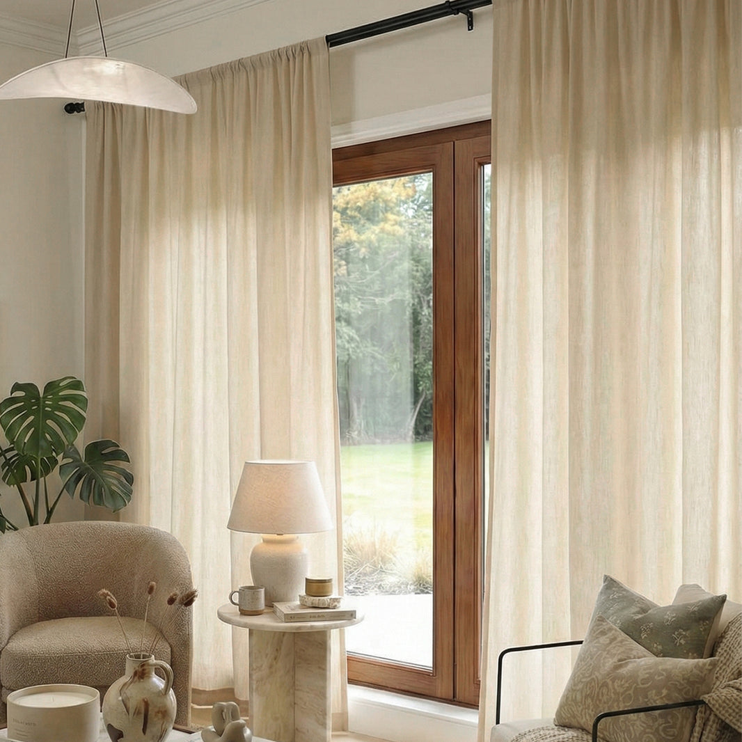 Rideaux occultants en lin Joydeco Flaxaline