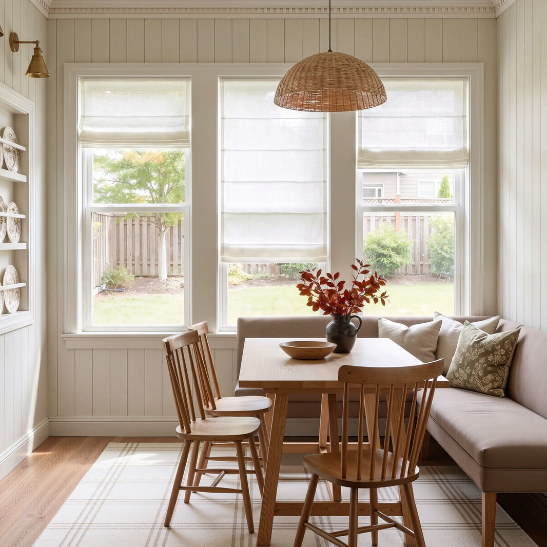 Emery Linen Light Filtering Roman Shade
