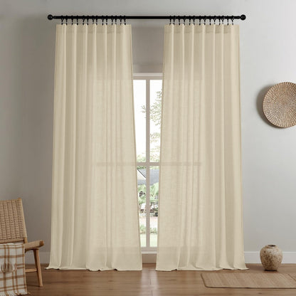 Joydeco Custom Linen Light Filtering Curtain